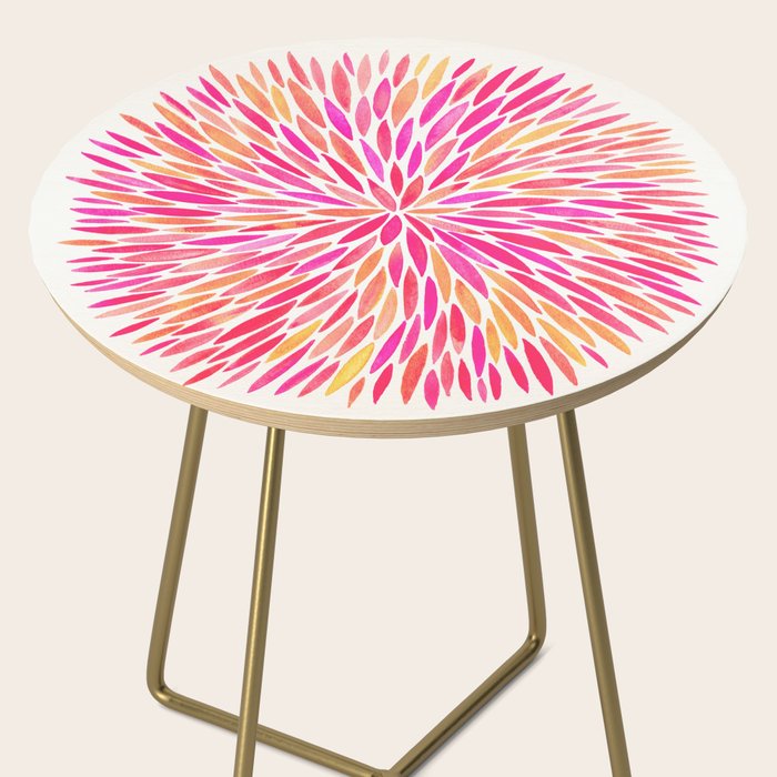 Watercolor Burst - Pink OmbrÃ© Side Table Gallery Image 2