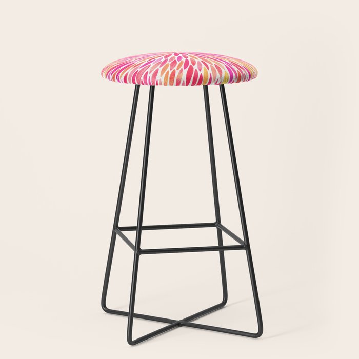 Watercolor Burst - Pink OmbrÃ© Stool Gallery Image 1