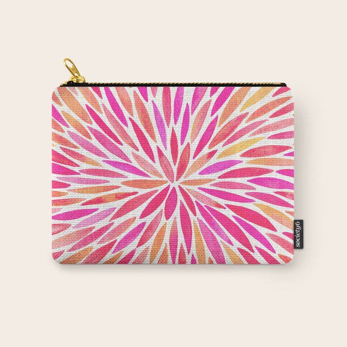 Watercolor Burst - Pink OmbrÃ© Carry All Pouch Gallery Image 1