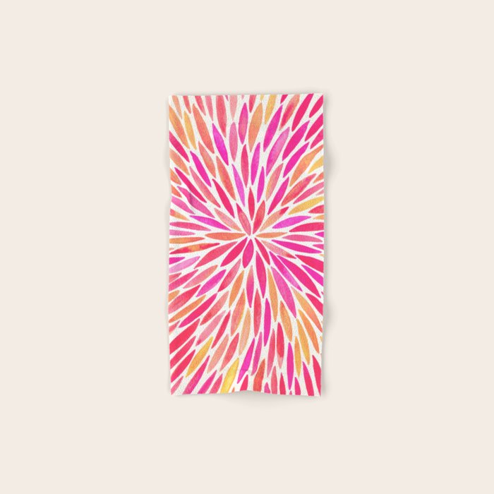 Watercolor Burst - Pink OmbrÃ© Bath Towel Gallery Image 1