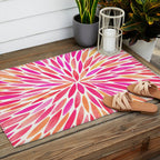 Watercolor Burst - Pink OmbrÃ© Outdoor Rug Gallery Image 2