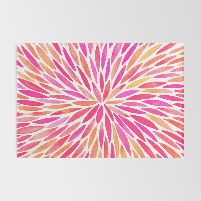 Watercolor Burst - Pink OmbrÃ© Rug Gallery Image 2