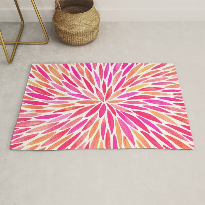 Watercolor Burst - Pink OmbrÃ© Rug Gallery Image 1