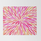 Watercolor Burst - Pink OmbrÃ© Throw Blanket Gallery Image 2