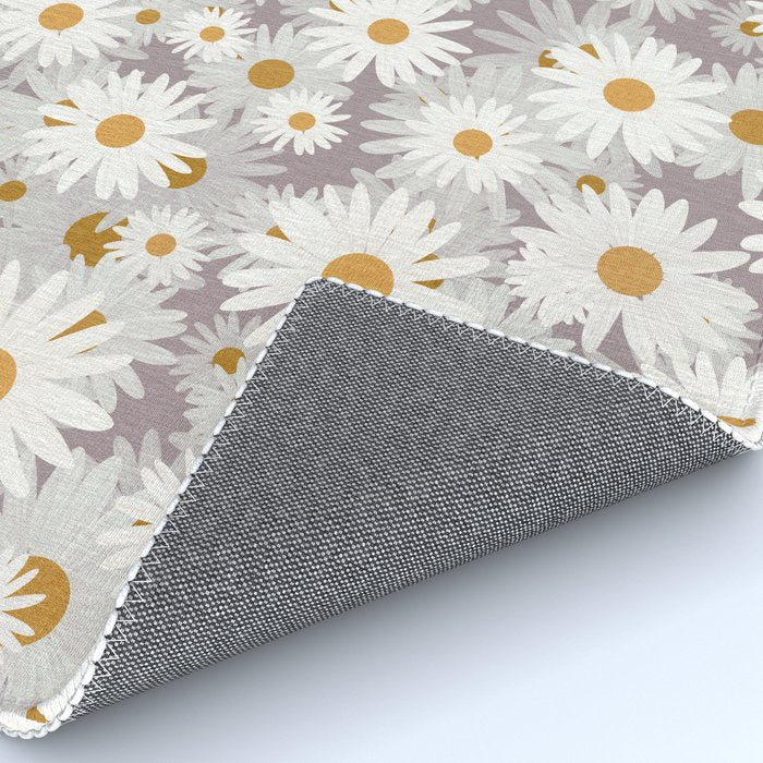 Purple chamomile pattern Rug Gallery Image 4