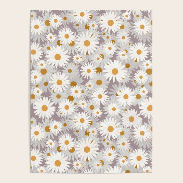 Purple chamomile pattern Poster Gallery Image 4