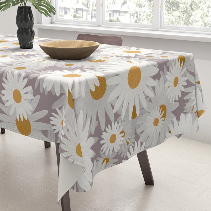 Purple chamomile pattern Tablecloth Gallery Image 3