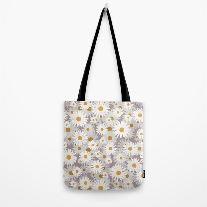 Purple chamomile pattern Tote Bag Gallery Image 2