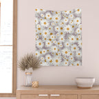 Purple chamomile pattern Wall Tapestry Gallery Image 2