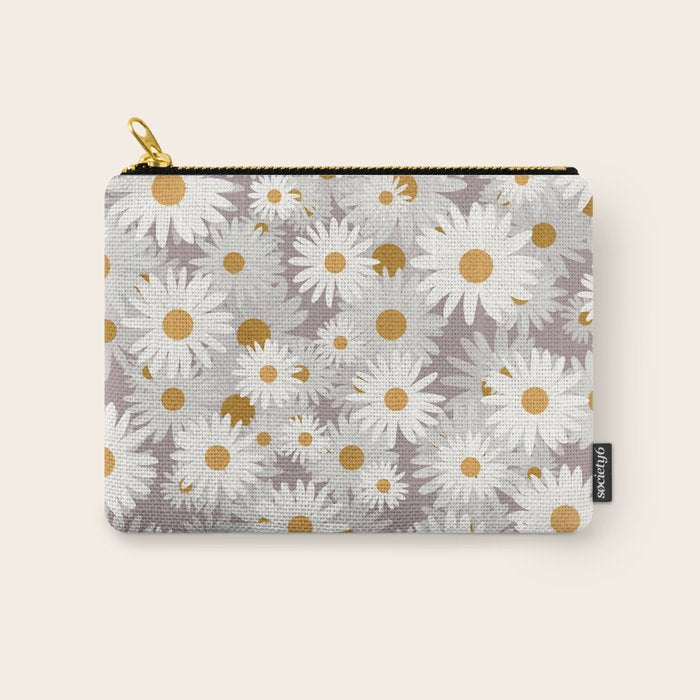 Purple chamomile pattern Carry All Pouch Gallery Image 1