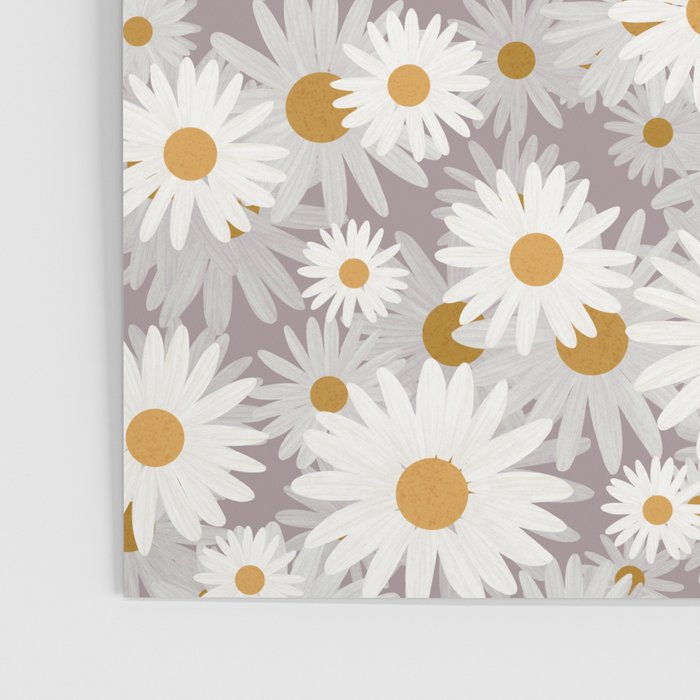 Purple chamomile pattern Poster Gallery Image 3