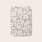 Purple chamomile pattern Bath Mat Gallery Image 1