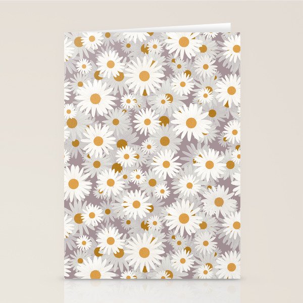 Purple chamomile pattern Stationery Card Gallery Image 2