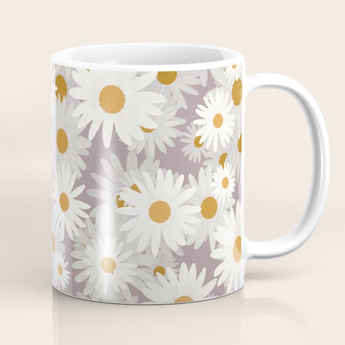 Purple chamomile pattern Coffee Mug Gallery Image 1
