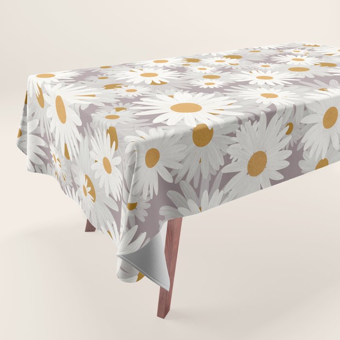 Purple chamomile pattern Tablecloth Gallery Image 1