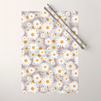 Purple chamomile pattern Wrapping Paper Gallery Image 1