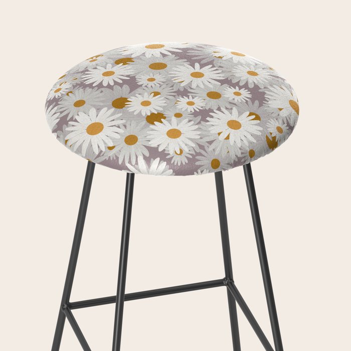 Purple chamomile pattern Stool Gallery Image 2