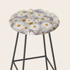 Purple chamomile pattern Stool Gallery Image 2