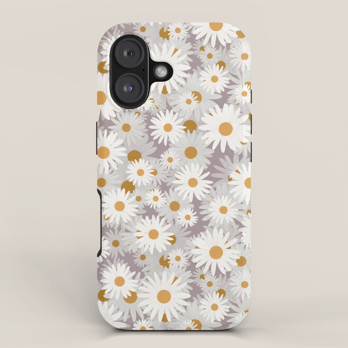 Purple chamomile pattern iPhone Case Gallery Image 1