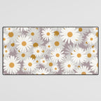 Purple chamomile pattern Desk Mat Gallery Image 3