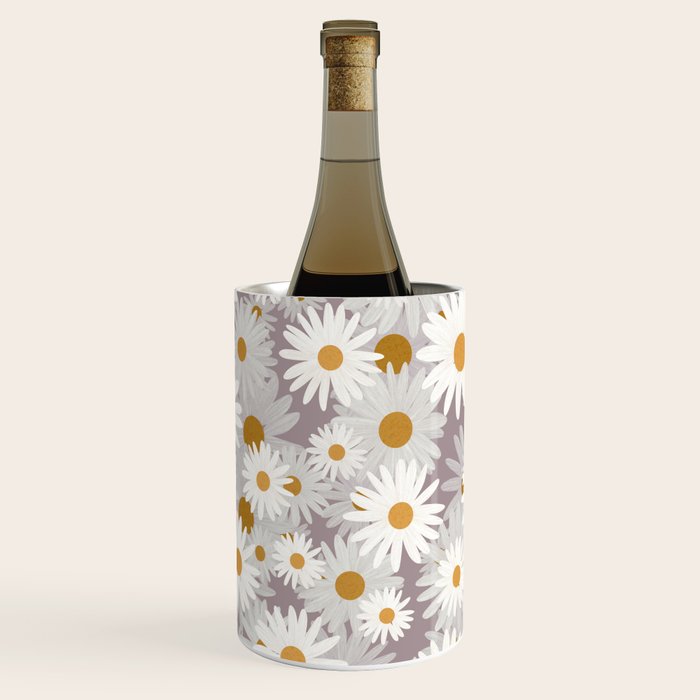 Purple chamomile pattern Wine Chiller Gallery Image 1