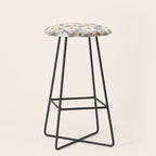 Purple chamomile pattern Stool Gallery Image 1