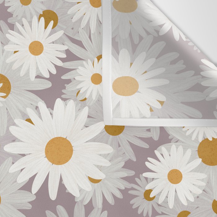 Purple chamomile pattern Wall Tapestry Gallery Image 3