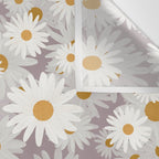 Purple chamomile pattern Wall Tapestry Gallery Image 3