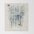 the blue forest Throw Blanket Gallery Image 2