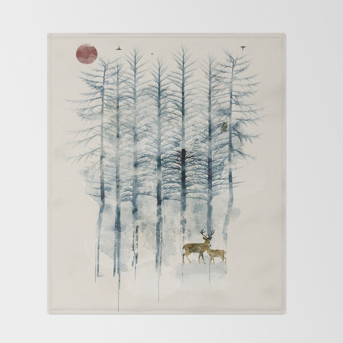 the blue forest Throw Blanket Gallery Image 2