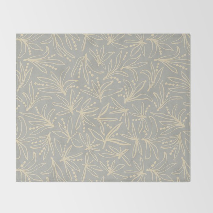 Lily Flower Pattern #3 Throw Blanket Gallery Image 2