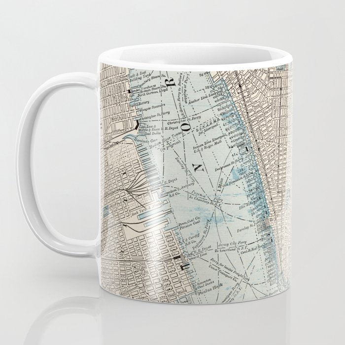 Vintage Map of New York City (1893) Coffee Mug Gallery Image 3
