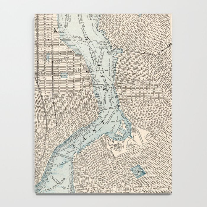Vintage Map of New York City (1893) Notebook Gallery Image 4