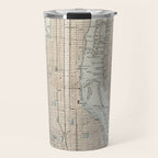 Vintage Map of New York City (1893) Travel Mug Gallery Image 1