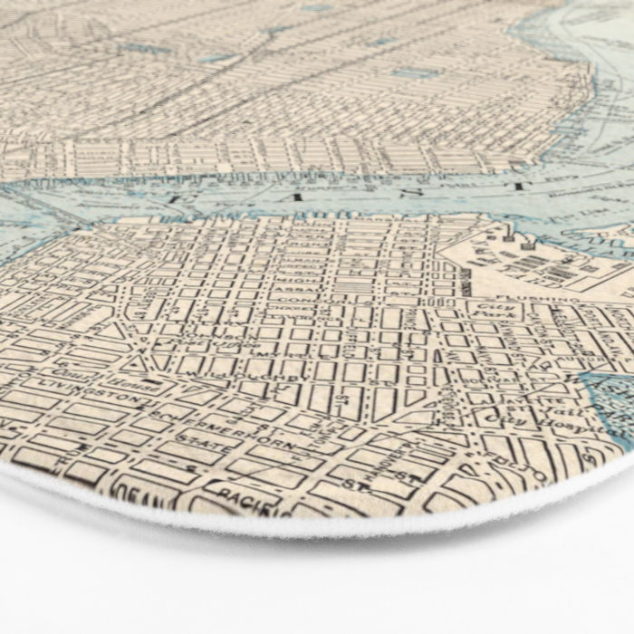 Vintage Map of New York City (1893) Bath Mat Gallery Image 3
