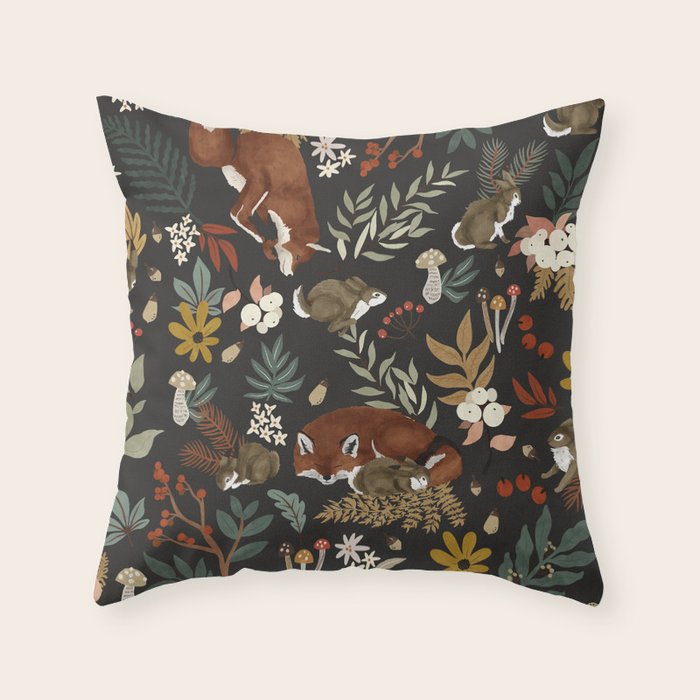 Animals winter wild nature 63B Throw Pillow Gallery Image 6
