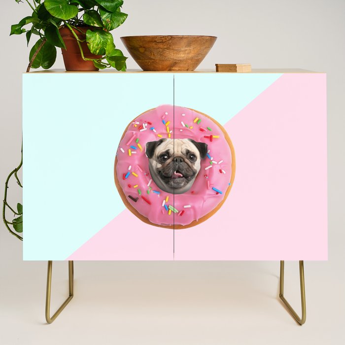 Pug Strawberry Donut Credenza Gallery Image 1
