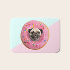 Pug Strawberry Donut Bath Mat Gallery Image 1