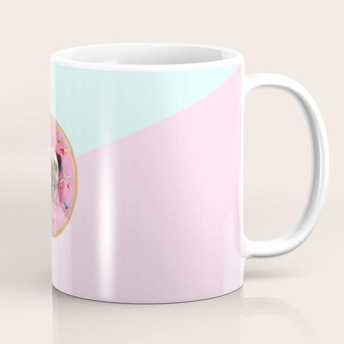 Pug Strawberry Donut Coffee Mug Gallery Image 1