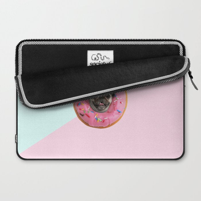 Pug Strawberry Donut Laptop Sleeve Gallery Image 2