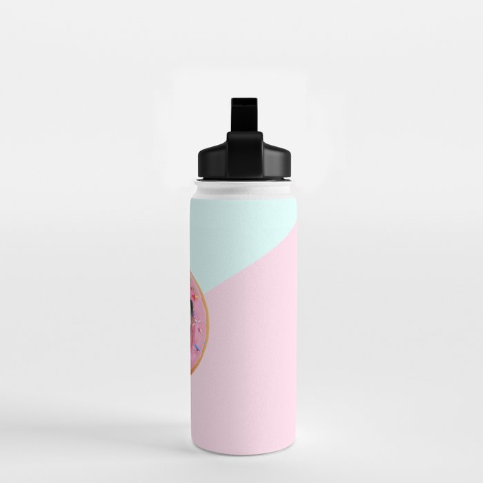 Pug Strawberry Donut Water Bottle Gallery Image 2