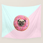 Pug Strawberry Donut Wall Tapestry Gallery Image 4