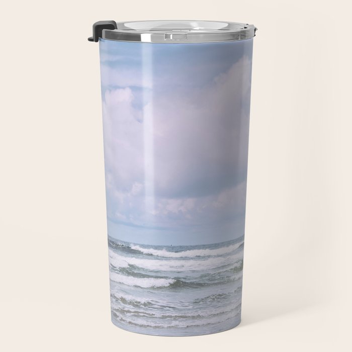 Lilac Sea - Ocean Landscape, Nature Photography Travel Mug Gallery Image 3