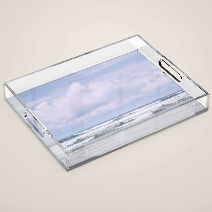 Lilac Sea - Ocean Landscape, Nature Photography Acrylic Tray Gallery Image 1