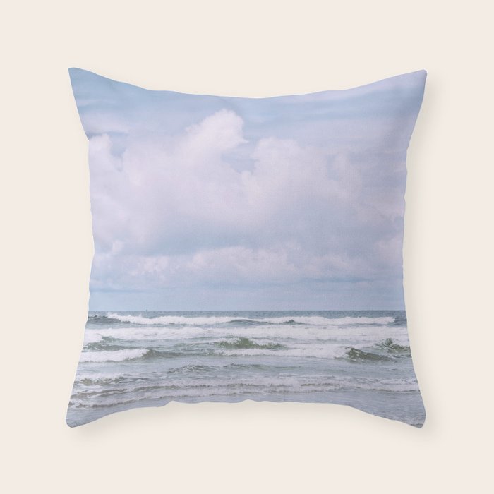 Lilac Sea - Ocean Landscape, Nature Photography Throw Pillow Gallery Image 6