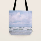 Lilac Sea - Ocean Landscape, Nature Photography Tote Bag Gallery Image 1