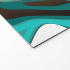 Liquify - Brown, Turquoise, Teal, Black, White Welcome Mat Gallery Image 2