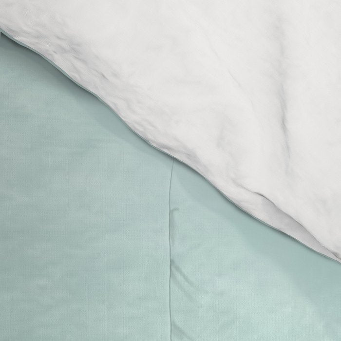 Aerial Beach - People - Pastel Ocean - Aerial Mint Green Sea - Crashing Waves - Travel photography Comforter Gallery Image 4