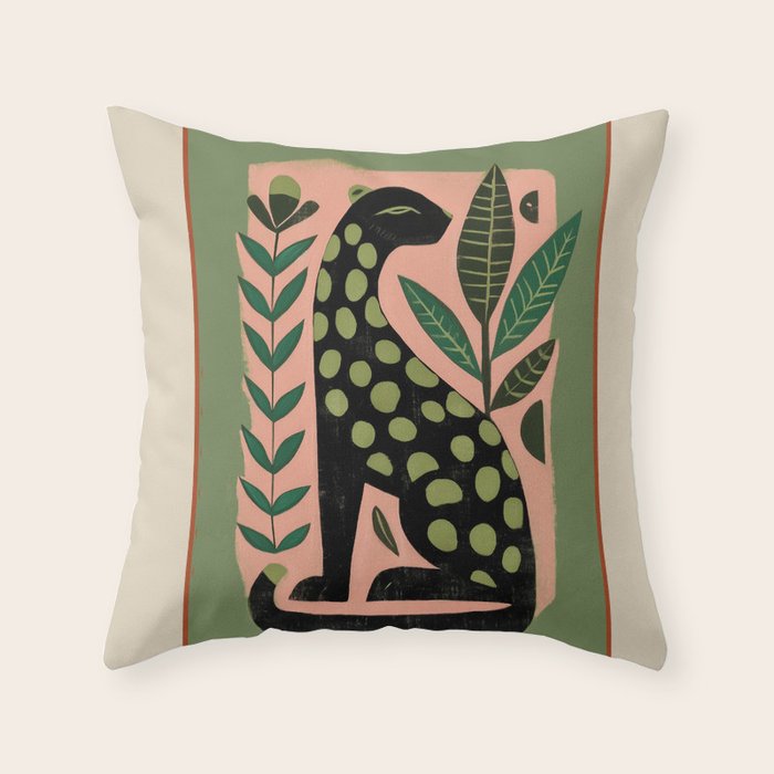 Spotted Cat Throw Pillow Gallery Image 6