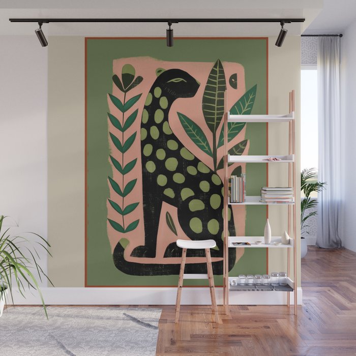 Spotted Cat Wall Mural Gallery Image 1